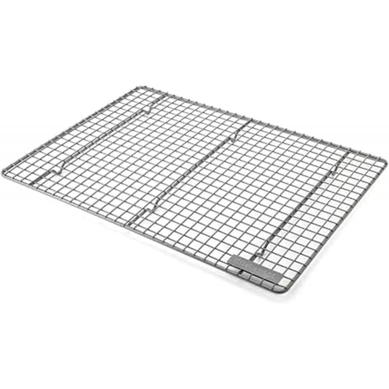 KitchenAid Nonstick Swiss Engineered Aluminized Steel Cooling Rack, Dishwasher Safe, Contour Silver, 13x18 Inch