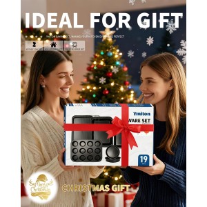 Nonstick Baking Pans Set, 19 PCS Stackable Bakeware Sets, Oven Pan Set Includes Baking Tray, Cookie Sheet, Cake Pans, Loaf Pan, Muffin Pan, Silicone Cups