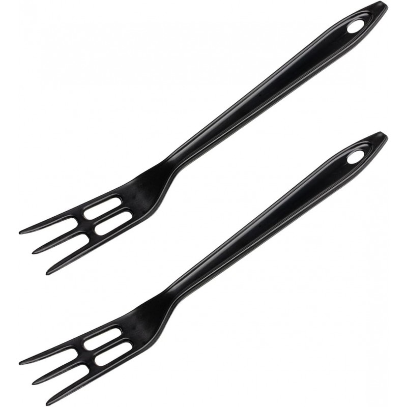 Hutzler LOPOL Reinforced Nylon Waffle Serving Forks, Set of 2, Black