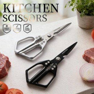 Kitchen Scissors Set 2PCS, Kitchen Shears Heavy Duty Poultry Shears Japan Meat Scissors for Food All Purpose Seafood Meat Cutting Cooking, Chicken Bones, Gifts for Men Women