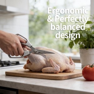 Kitchen Scissors Set 2PCS, Kitchen Shears Heavy Duty Poultry Shears Japan Meat Scissors for Food All Purpose Seafood Meat Cutting Cooking, Chicken Bones, Gifts for Men Women