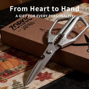 Kitchen Scissors Set 2PCS, Kitchen Shears Heavy Duty Poultry Shears Japan Meat Scissors for Food All Purpose Seafood Meat Cutting Cooking, Chicken Bones, Gifts for Men Women