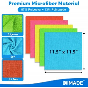 Microfiber Cleaning Cloth, 20 Pack Reusable Microfiber Towels for Cars Lint Free Cleaning Shop Towel Rags for Home Kitchen Automotive Bar Mechanic Restaurant Garage, 11.5