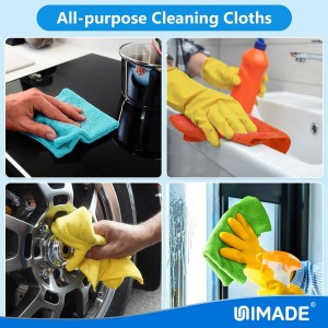 Microfiber Cleaning Cloth, 20 Pack Reusable Microfiber Towels for Cars Lint Free Cleaning Shop Towel Rags for Home Kitchen Automotive Bar Mechanic Restaurant Garage, 11.5