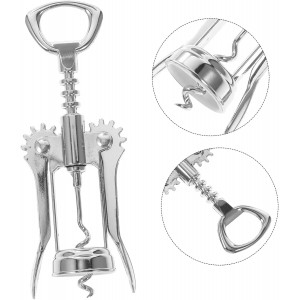 Manual Wing Corkscrew Wine Bottle Opener with Wings Easy Operate Ergonomic Handle for Party and Home Use Sharp Spiral Corkscrew Multifunctional Bottle Opener Tool