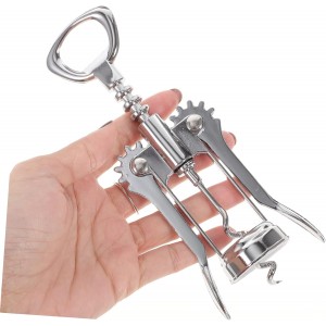 Manual Wing Corkscrew Wine Bottle Opener with Wings Easy Operate Ergonomic Handle for Party and Home Use Sharp Spiral Corkscrew Multifunctional Bottle Opener Tool