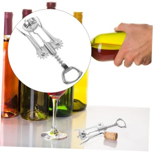 Manual Wing Corkscrew Wine Bottle Opener with Wings Easy Operate Ergonomic Handle for Party and Home Use Sharp Spiral Corkscrew Multifunctional Bottle Opener Tool