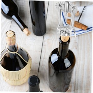 Manual Wing Corkscrew Wine Bottle Opener with Wings Easy Operate Ergonomic Handle for Party and Home Use Sharp Spiral Corkscrew Multifunctional Bottle Opener Tool