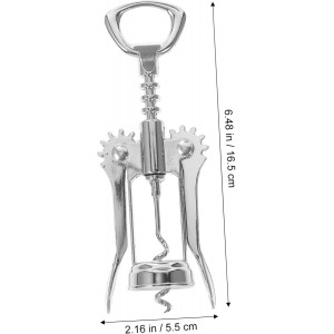 Manual Wing Corkscrew Wine Bottle Opener with Wings Easy Operate Ergonomic Handle for Party and Home Use Sharp Spiral Corkscrew Multifunctional Bottle Opener Tool