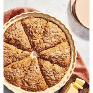 King Arthur Baking Company Ceramic Scone Pan, Ceramic, Distributes Heat Evenly, Makes 8 Uniform Scones