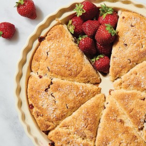 King Arthur Baking Company Ceramic Scone Pan, Ceramic, Distributes Heat Evenly, Makes 8 Uniform Scones