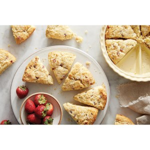 King Arthur Baking Company Ceramic Scone Pan, Ceramic, Distributes Heat Evenly, Makes 8 Uniform Scones