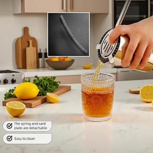 Professional Strainer for Bartender - Fine Mesh Cocktail Strainer with Detachable Spring, Leak Proof, Fits Shaker Tins & Pint Glasses, Professional 304 Stainless Steel, Dishwasher Safe Bar Tool
