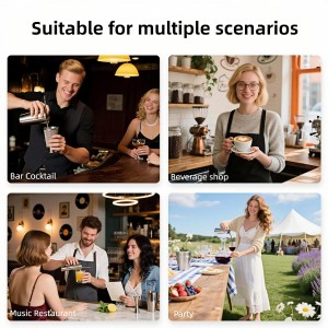 Professional Strainer for Bartender - Fine Mesh Cocktail Strainer with Detachable Spring, Leak Proof, Fits Shaker Tins & Pint Glasses, Professional 304 Stainless Steel, Dishwasher Safe Bar Tool