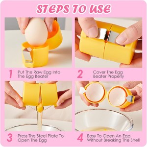 3pcs Egg Shell Opener, Egg Peeler Tool Set,Egg Separator for Raw Eggs, Hard Boiled Egg Peeler,Kitchen Gadgets for Bakers Prep（The metal sheet is removable, making it easy to install and clean）