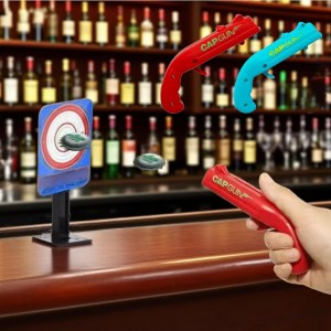 Cap Gun Bottle Opener Gag Gifts Beer Bottle Opener Fun Practical Tool For Beer Enthusiasts Suitable For Camping Festivals College Gatherings Pool Parties (1, Red,Blue,Black)