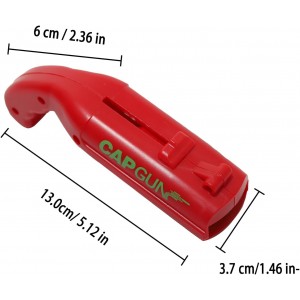 Cap Gun Bottle Opener Gag Gifts Beer Bottle Opener Fun Practical Tool For Beer Enthusiasts Suitable For Camping Festivals College Gatherings Pool Parties (1, Red,Blue,Black)