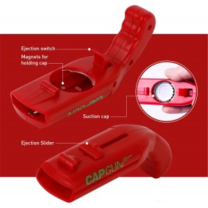 Cap Gun Bottle Opener Gag Gifts Beer Bottle Opener Fun Practical Tool For Beer Enthusiasts Suitable For Camping Festivals College Gatherings Pool Parties (1, Red,Blue,Black)