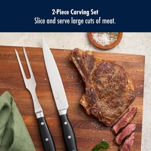 HENCKELS x EMERIL Lagasse The Nola Collection Razor-Sharp German 2-pc Carving Knife Set, Made in Company-Owned German Factory with Special Formula Steel perfected for almost 300 Years, Dishwasher Safe