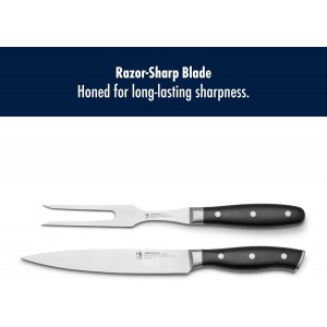 HENCKELS x EMERIL Lagasse The Nola Collection Razor-Sharp German 2-pc Carving Knife Set, Made in Company-Owned German Factory with Special Formula Steel perfected for almost 300 Years, Dishwasher Safe