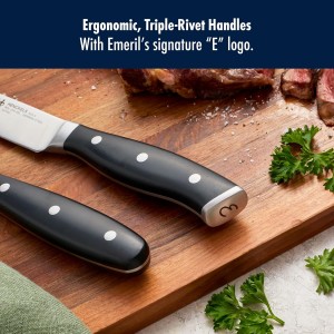 HENCKELS x EMERIL Lagasse The Nola Collection Razor-Sharp German 2-pc Carving Knife Set, Made in Company-Owned German Factory with Special Formula Steel perfected for almost 300 Years, Dishwasher Safe