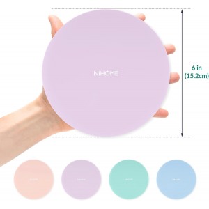 NIHOME Silicone Jar Opener – 6 Inch Large Anti-Slip Grip Pads, Premium 100% Food-Grade Silicone, Stylish Designer Colors, Multi-Purpose Heat-Resistant Mat & Coaster, Set of 4 (Macaron Colors)
