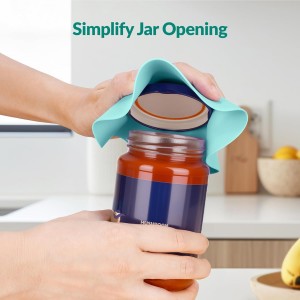 NIHOME Silicone Jar Opener – 6 Inch Large Anti-Slip Grip Pads, Premium 100% Food-Grade Silicone, Stylish Designer Colors, Multi-Purpose Heat-Resistant Mat & Coaster, Set of 4 (Macaron Colors)