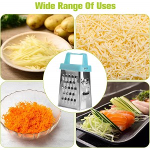 9PC Mini Cheese Grater, Box Grater and Multi Functional Vegetable Slicer for Vegetable Grater Food Shredder Lemon Zester Kitchen Small Graters, Kitchen Tools for Cheese Gingers Potatoes