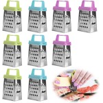 9PC Mini Cheese Grater, Box Grater and Multi Functional Vegetable Slicer for Vegetable Grater Food Shredder Lemon Zester Kitchen Small Graters, Kitchen Tools for Cheese Gingers Potatoes