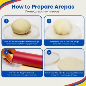 Molde para Arepas Rodillo Incluido (with Rolling Pin) – 3 Sizes (5.9