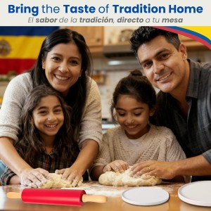 Molde para Arepas Rodillo Incluido (with Rolling Pin) – 3 Sizes (5.9