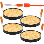 4 Packs 6 Inch Pancake Ring for Griddle, 6