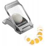 Egg Slicer For Hard Boiled Eggs, Heavy Duty Aluminium Egg Cutter with Stainless Steel Wires, for Strawberry Banana Soft Fruit Kitchen Gadget (Silver)