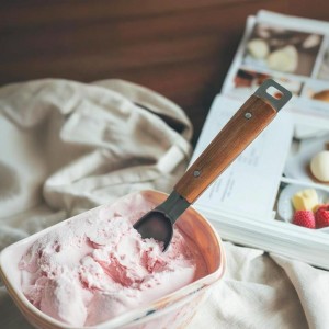 Ice Cream Scoop Stainless Steel, Heavy Duty Ice Cream Scooper with Ergonomic Handle, Professional Ice Cream Spoon for Home and Commercial Use