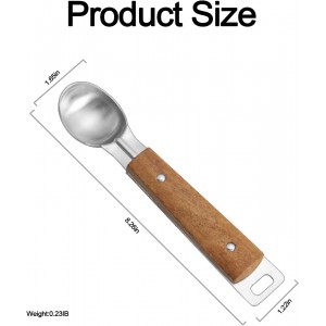 Ice Cream Scoop Stainless Steel, Heavy Duty Ice Cream Scooper with Ergonomic Handle, Professional Ice Cream Spoon for Home and Commercial Use