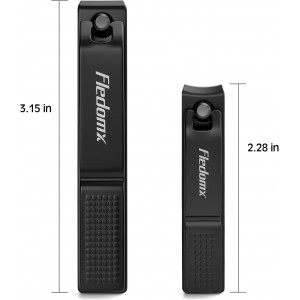 Nail Clippers Set – Fingernail and Toenail Clippers for Women, Men & Families, Sharp Stainless Steel Trimmers (Curved & Straight Blade)