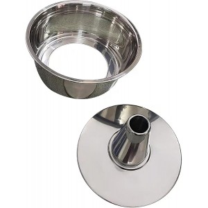 Fox Run Stainless Steel Angel Food Cake Pan, Tube Cake Pan With Removable Bottom, Round 10