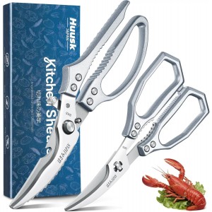 HUUSK Silver Kitchen Scissors Set - Heav...