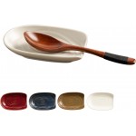 Ceramic Spoon Rest for Kitchen Counter 5.1 Inch Porcelain Utensil Rest Farmhouse Cooking and Coffee Spoon Rest for Stove Top (white)