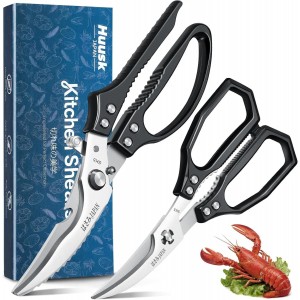 HUUSK Black Kitchen Scissors Set - Heavy...