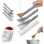 POLYGONS - Original Flat 3-in-1 Folding Measuring Spoons | 2 Spoons fold into 6 Sizes | Magnetic | DuraBend Tech lasts 100k+ folds | LeakProof for Wet & Dry | Gift Packaging | Baking/Cooking (White)