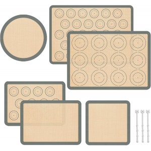 Silicone Baking Mat Set of 6, Silicone M...