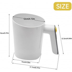 Electric Flour Sifter, Handheld Battery Operated Stainless Steel Mesh Shaker, Cup Shape for Baking and Pastry, 4 Cup/1L Capacity, Efficient Kitchen Tool