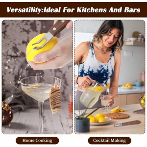 Channel Knife, Citrus Zester and Orange Peeler Tool, Walnut Wood and Stainless Steel Bar Tool for Decorating Cocktails, Desserts, Perfect for Home Bars, Craft Cocktails, Bartender Gifts