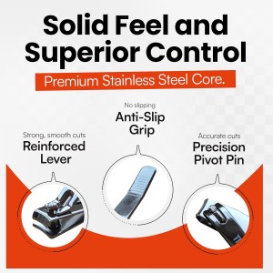 TITA22™ Nail Clipper with Titanium Coating, Ultra Sharp, Sturdy, Rust-Proof, Long-Lasting, Fingernails & Toenails Clipper Cutter with Nail File, Suitable for Men & Women, (1 Piece)