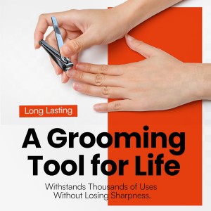 TITA22™ Nail Clipper with Titanium Coating, Ultra Sharp, Sturdy, Rust-Proof, Long-Lasting, Fingernails & Toenails Clipper Cutter with Nail File, Suitable for Men & Women, (1 Piece)