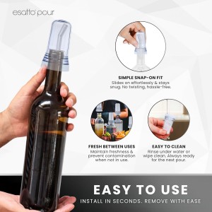 Pour Spout Covers Translucent Liquor Pourer Covers Universal Bottle Pour Dispenser Liquor Bottle Covers Liquor Bottle Covers Bottle Cover Dust for Home Kitchen Tools Supplies (24 Pack)