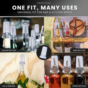 Pour Spout Covers Translucent Liquor Pourer Covers Universal Bottle Pour Dispenser Liquor Bottle Covers Liquor Bottle Covers Bottle Cover Dust for Home Kitchen Tools Supplies (24 Pack)