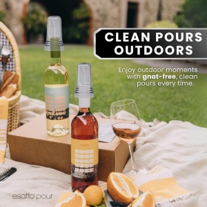 Pour Spout Covers Translucent Liquor Pourer Covers Universal Bottle Pour Dispenser Liquor Bottle Covers Liquor Bottle Covers Bottle Cover Dust for Home Kitchen Tools Supplies (24 Pack)