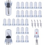 Pour Spout Covers Translucent Liquor Pourer Covers Universal Bottle Pour Dispenser Liquor Bottle Covers Liquor Bottle Covers Bottle Cover Dust for Home Kitchen Tools Supplies (24 Pack)